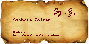 Szobota Zoltán névjegykártya