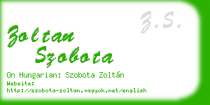 zoltan szobota business card