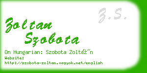 zoltan szobota business card